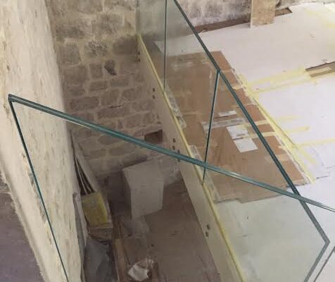 parapetti in vetro per le scale