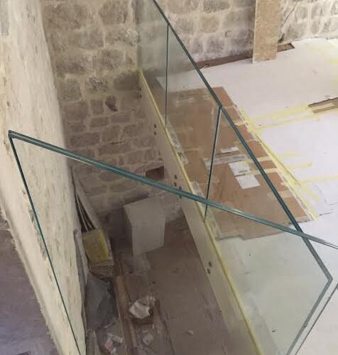 parapetti in vetro per le scale